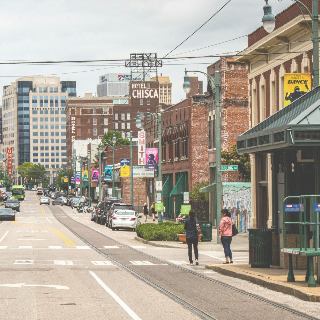 picture of people walking in Memphis